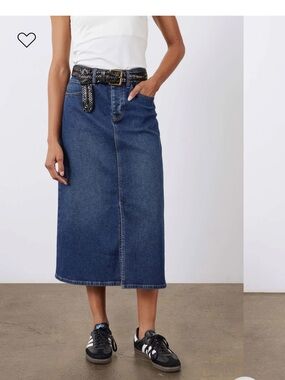 Ruti THE ICONIC DENIM MIDI SKIRT Size 8